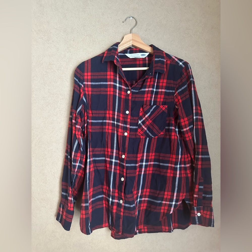 Old Navy Women’s The Classic Shirt Flannel Size Medium